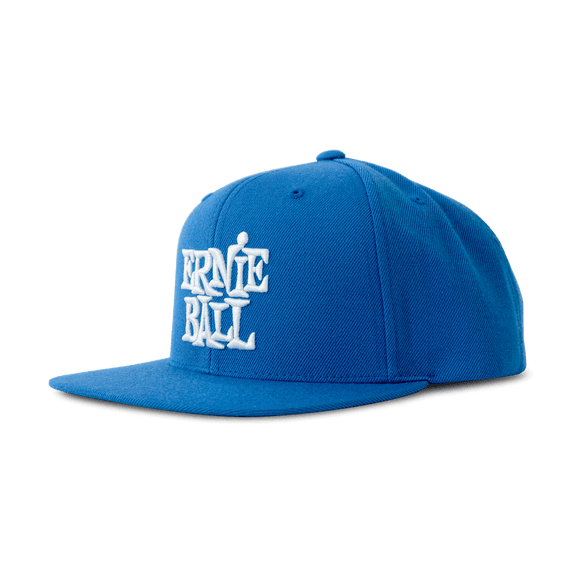 Blue with White Stacked Ernie Ball Logo Hat - NEW