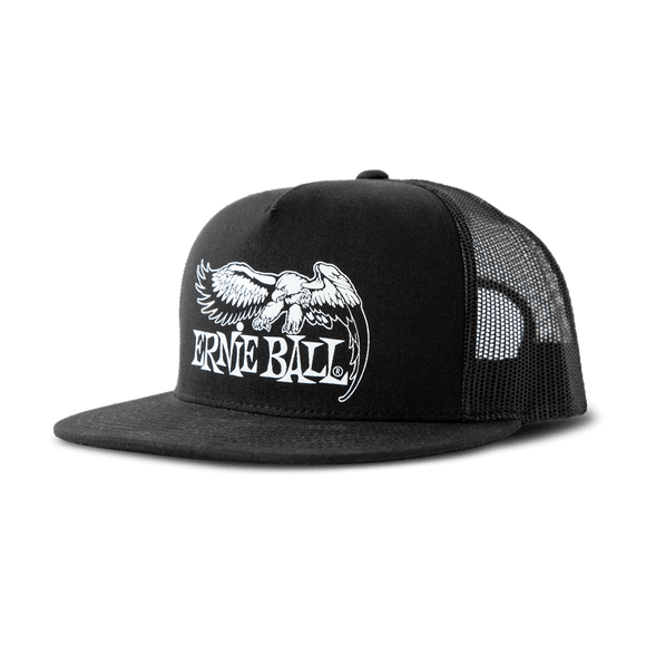 Ernie Ball Black with White Eagle Logo Hat - NEW
