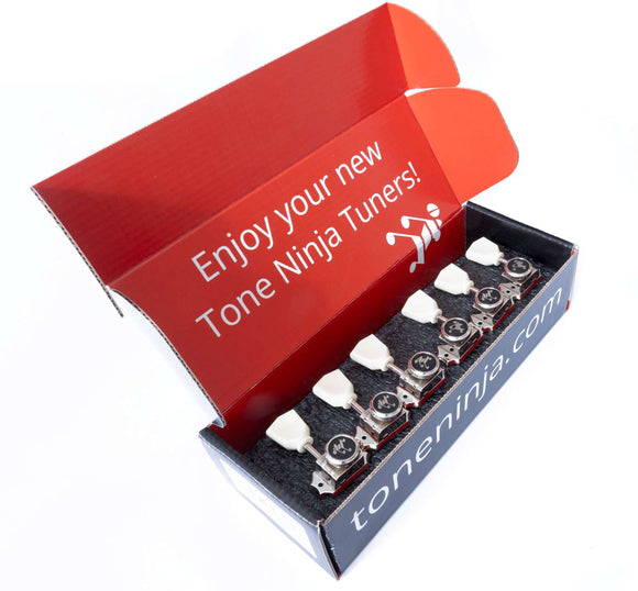 Tone Ninja Locking Vintage SD90 Tuners, 3x3, Keystone buttons, Nickel