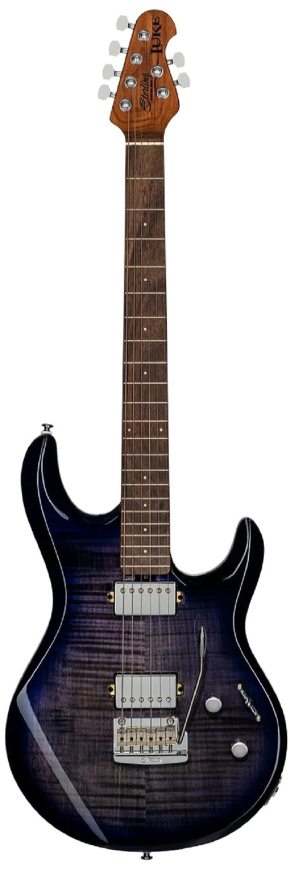 Sterling by Music Man Luke, Flame Maple Top, Blueberry Burst