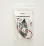 Genuine Tone Ninja Prewired Stratocaster Jack Ferrule, Black