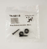 Genuine Tone Ninja Strap Buttons, (2) with screws, Black