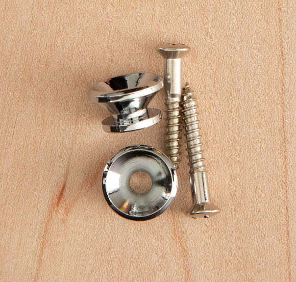 Genuine Tone Ninja Strap Buttons, (2) with screws, Chrome