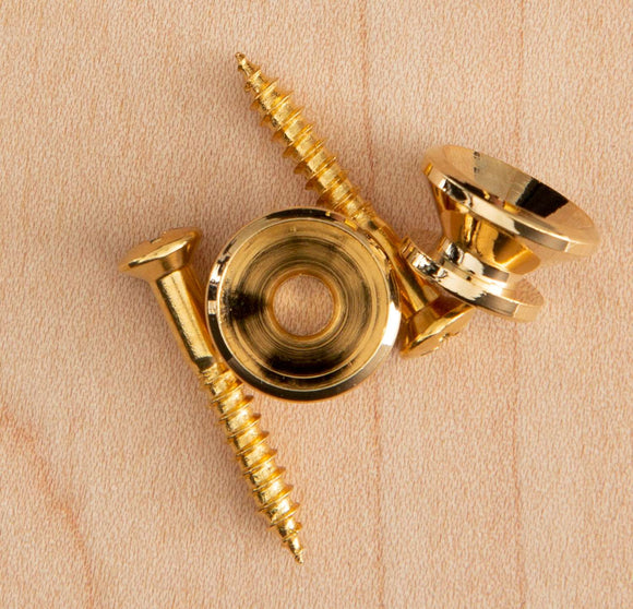 Genuine Tone Ninja Strap Buttons, (2) with screws, Gold