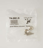 Genuine Tone Ninja Strap Buttons, (2) with screws, Nickel