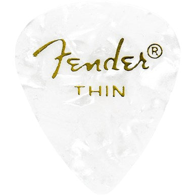 Fender 351 Premium Picks White Moto Thin 12-pack 098-0351-705 | SportHiTech