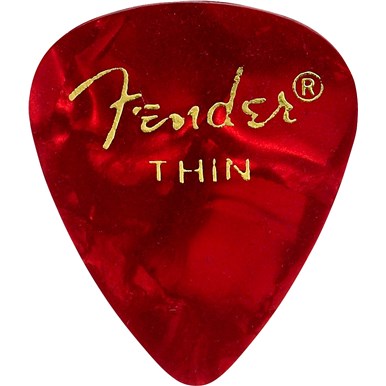 Fender 351 Premium Picks Red Moto Thin 12-pack 198-0351-709 | SportHiTech