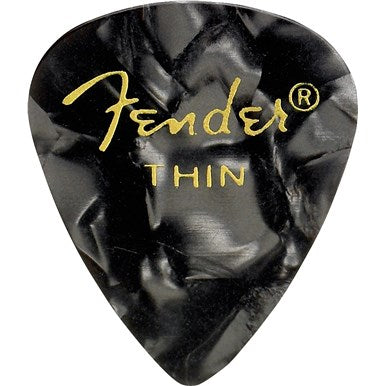 Fender 351 Premium Picks Black Moto Thin 12-pack 198-0351-743 | SportHiTech