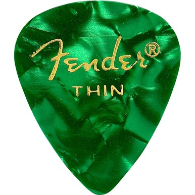 Fender 351 Premium Picks Green Moto Thin 12-pack 098-0351-771 | SportHiTech
