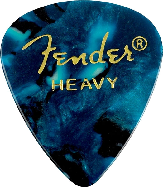Fender 351 Picks Ocean Turquoise Moto Heavy Picks, 12-pack 198-0351-908 | SportHiTech