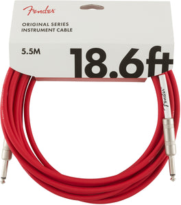 Fender Original Series Instrument Cable, 18.6', Fiesta Red | SportHiTech