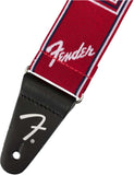 Fender Weighless 2" Monogrammed Strap Red 099-0686-009 | SportHiTech