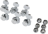 Fender Lefty 6 inline chrome locking tuners with 2-pin mount | SportHiTech