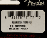 Fender 099-0818-000 2-pin mount gold locking tuners, Strat/Tele upgrade | SportHiTech