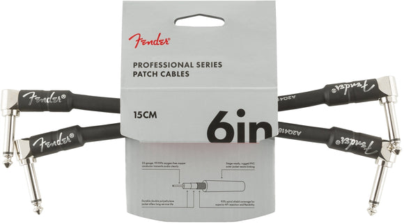 Fender Professional Series Instrument Cable 2-Pack, Angle/Angle 6
