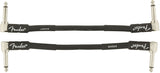Fender Professional Series Instrument Cable 2-Pack, Angle/Angle 6" Black | SportHiTech