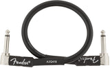 Fender Professional Series Instrument Cables, Angle/Angle, 1', Black | SportHiTech