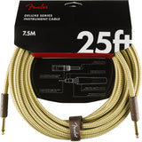 Fender Deluxe Series Instrument Cable, Straight/Straight, 25', Tweed | SportHiTech