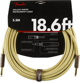 Fender Deluxe Series Instrument Cable, Straight/Straight, 18.6', Tweed | SportHiTech