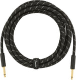 Fender Deluxe Series Instrument Cable, Straight/Straight 15' Black Tweed | SportHiTech