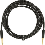Fender Deluxe Series Instrument Cable, Straight/Straight 10' Black Tweed | SportHiTech