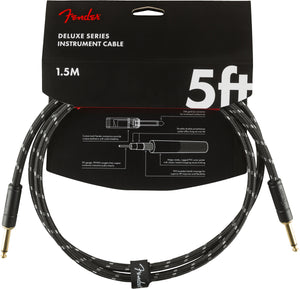 Fender Deluxe Series Instruments Cable Straight/Straight 5' Black Tweed | SportHiTech