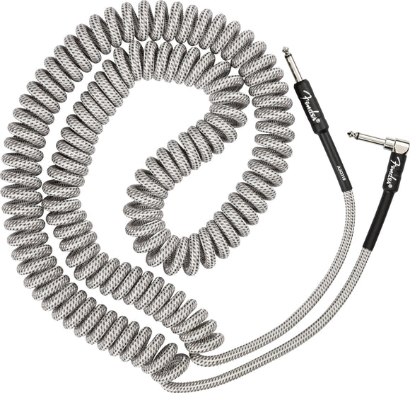 Fender Professional Series Coil Cable, Straight-Angle, 30', White Tweed | SportHiTech