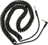 Fender Deluxe Series Coil Cable, Straight-Angle, 30' Black Tweed 099-0823-060 | SportHiTech