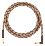 Fender Festival Instrument Cable 10 ft Angle/Straight Hemp Brown Stripe | SportHiTech
