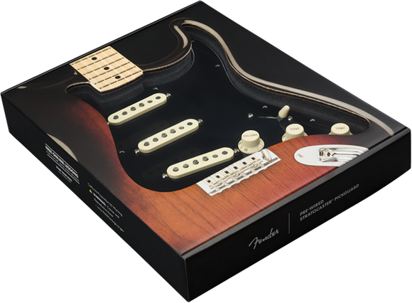 Fender USA Pre-Wired Strat Pickguard Custom Shop Custom '69 SSS Black | SportHiTech