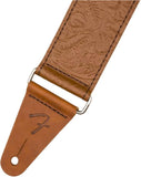 Fender Tooled Leather Guitar Strap, Brown 099-6970-000 | SportHiTech