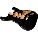 Fender Deluxe Series Stratocaster HSH Alder Body 2 Point Bridge Mount, Black | SportHiTech