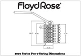 Genuine Floyd Rose 1000 Series Pro tremolo for 7 String electric guitar | SportHiTech