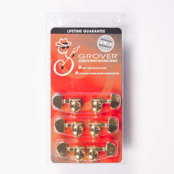 Grover 102-18G Original Rotomatic 18:1 3x3 Tuners Gold
