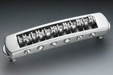 Genuine Schaller Germany STM Roller Tunematic Bridge, Satin Chrome 12080300