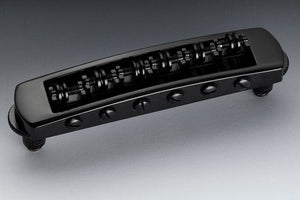 Genuine Schaller Germany STM Roller Tunematic Bridge, Black Chrome 12080400