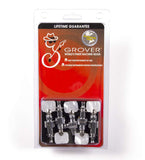 Grover 122C5 Planetary Geared Banjo Pegs. Set of 5, Chrome with square pearloid buttons