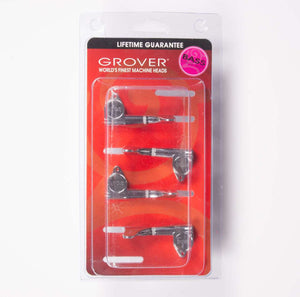 Grover 144CL4 Mini Bass Guitar Tuners 4 Inline Chrome. Lefty/Treble side