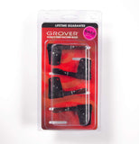Grover 145BC4 Titan Bass Guitar Tuners, 4 Inline Set - Black Chrome