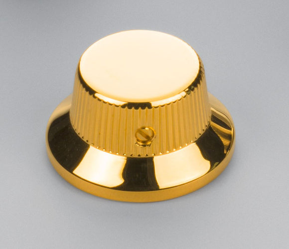Schaller Germany Set of Three Strat Knobs, Gold 15010500
