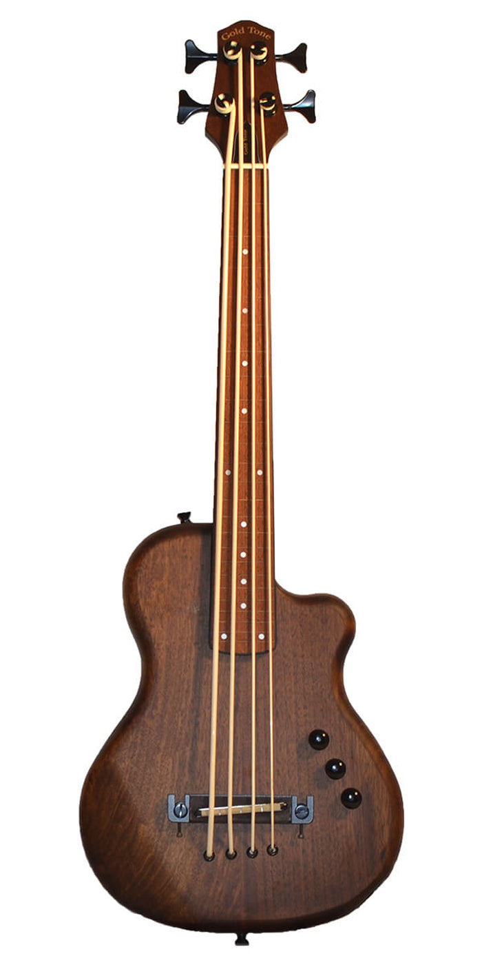 Gold Tone Solid Electric Micro Bass 23 Inch scale with Gig Bag