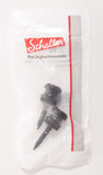 Genuine Schaller S-Lock Straplock Replacement buttons - pair - Black Chrome 24030400
