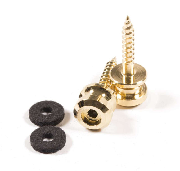 Genuine Schaller S-Lock Straplock Replacement buttons - pair - Gold 24030500