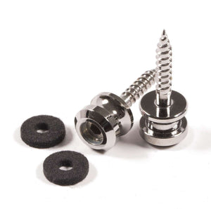 Genuine Schaller S-Lock Straplock Replacement buttons - pair - Ruthenium