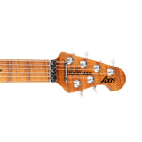Ernie Ball Music Man USA Axis Guitar Roasted Amber Flame w/case