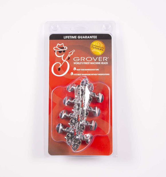 Genuine Grover Sta-Tite Mandolin 4+4 Chrome Set of 8