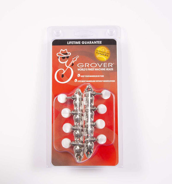 Genuine Grover Mandolin Pro F-Style Nickel 4+4 set