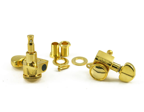 Grover 505G6 Mini Roto-Grip Locking Rotomatic 6 Inline tuners, Gold