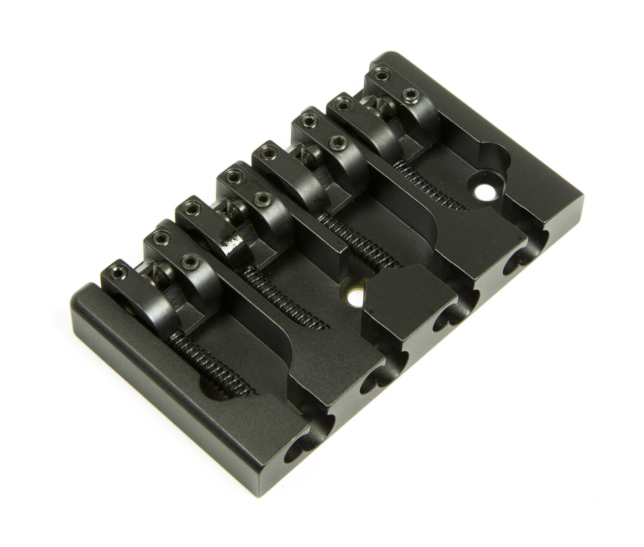 Hipshot A Style 4 String Bass Bridge Brass, Black, Retrofits 5