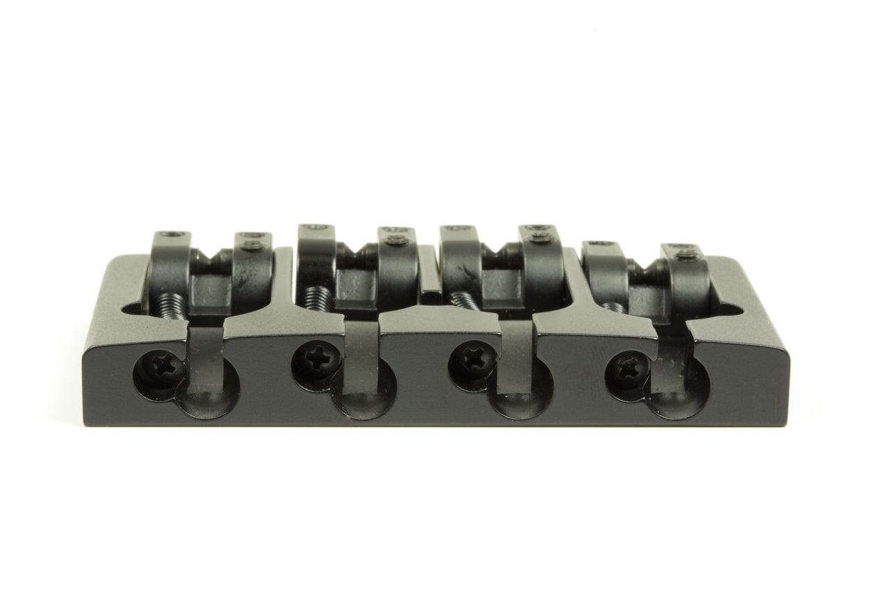 Hipshot A Style 4 String Bass Bridge Brass, Black, Retrofits 5
